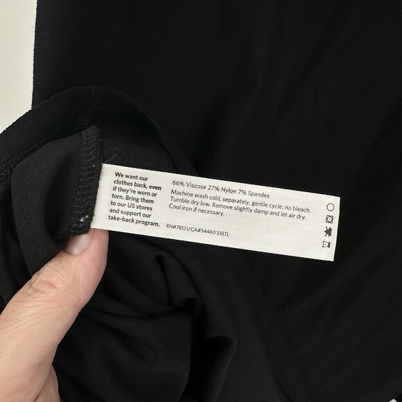 EILEEN FISHER shirt top tank tunic sleeveless knit stretch lightweight black XL - Picture 1 of 7